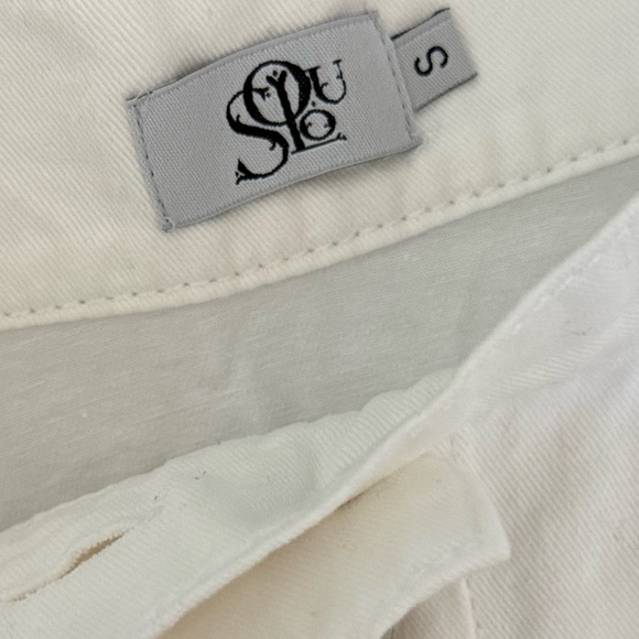 Vintage White Jean denim midi Skirt -100% cotton - size S- excellent condition - Picture 9 of 10